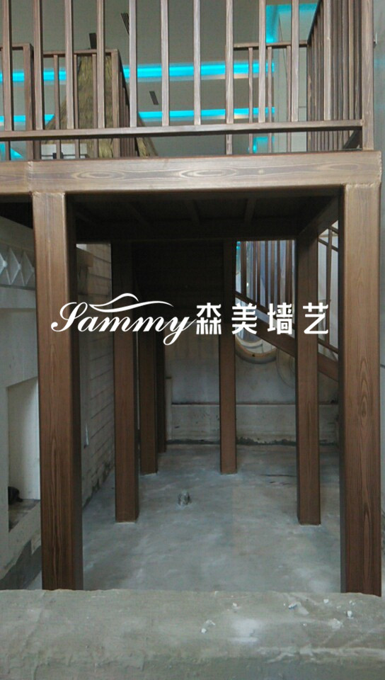 北京海淀區馬連洼北路優華藥業鋼構護欄木紋漆