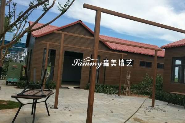 安徽六安金安區南山旅游度假村鋼構方管仿木紋