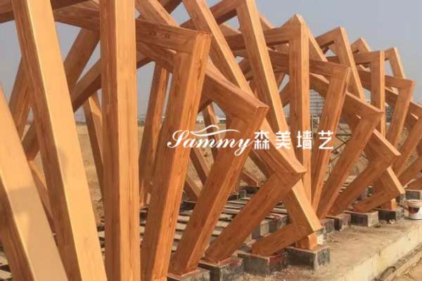 石家莊欒城區衡井公路鋼構木紋漆項目