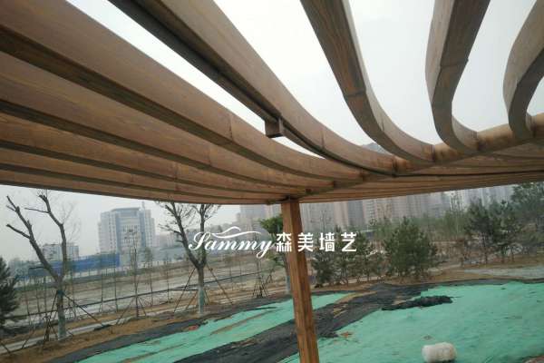 河南安陽文峰區(qū)文峰大道迎賓公園鋼構廊架項目