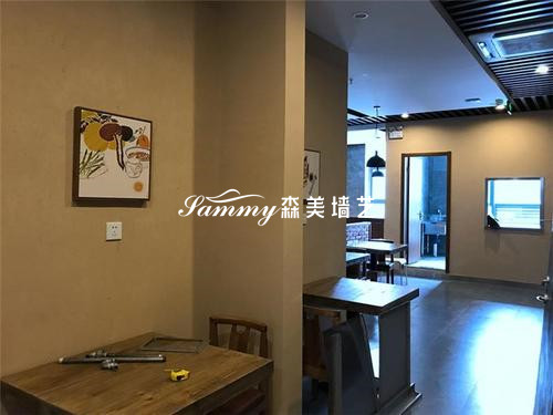 室內民宿+主題餐廳仿古稻草漆