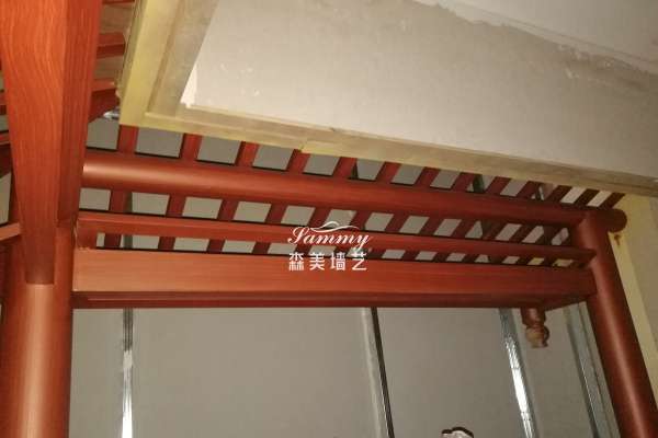 廣州越秀五月花商業廣場火鍋店鋼構仿木案例