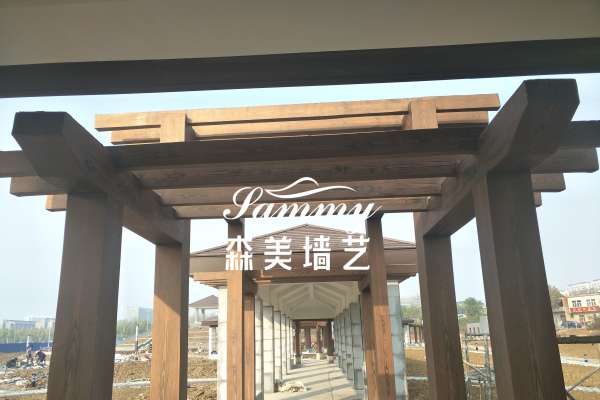 合肥中醫藥大學少荃湖校區混凝土廊架施工案例