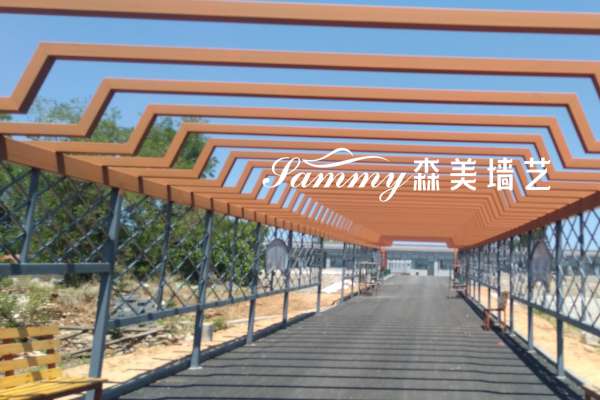 北京密云高嶺鎮石匣村村委會鋼構廊架項目